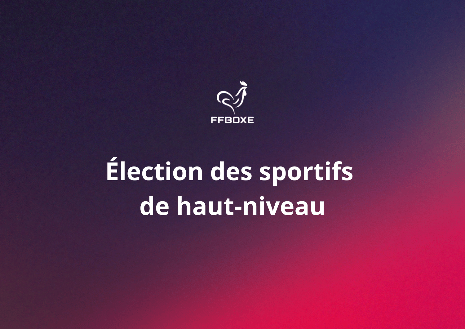 Visuel publié par la FFBoxe